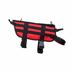 K9 TACTICAL VEST/RED WITH BLACK TRIM/MEDIUM