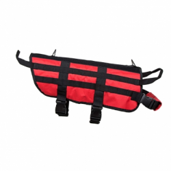 K9 TACTICAL VEST/RED WITH BLACK TRIM /LARGE