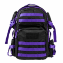 Tactical Backpack - Black with Purple Trim