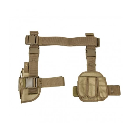 Drop Leg Holster & Mag Pouch X4 - Tan