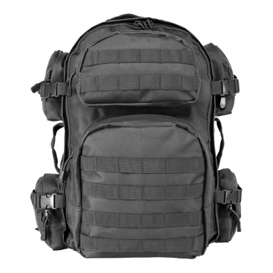 gray tactical backpack