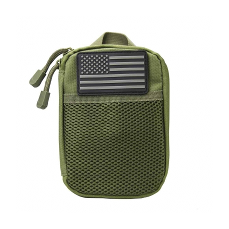 Molle Utility Pouch with U.S. Patch - Green