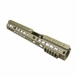 Ar15 KeyMod® Drop In Handguard - 13"L Carbine Extended Handguard Length - Tan