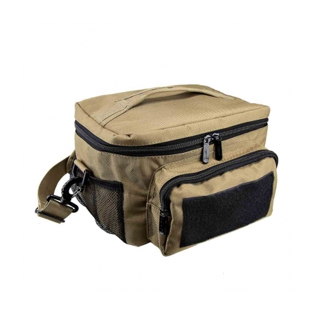 Small Insulated Cooler Lunch Bag With Molle/Pal Webbing - Tan