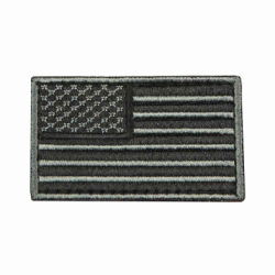 USA Flag Patch Embroid - Black