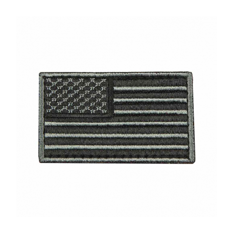 USA Flag Patch Embroid - Black