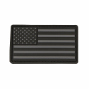 USA Flag Patch PVC Black