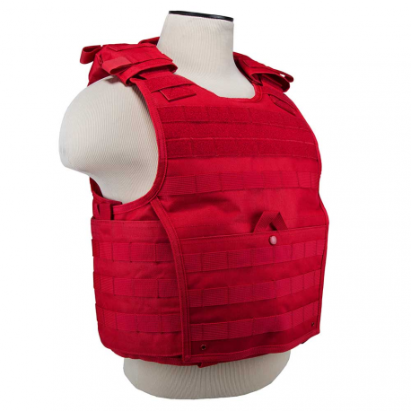 Expert Plate Carrier Vest (Up To 11"X14" Armor Plate Pocket) - MED-2XL - Red