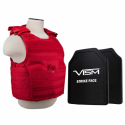 Expert Plate Carrier Vest With 11"X14' Level Iii+ Shooters Cut 2x Hard Ballistic Plates/ Red