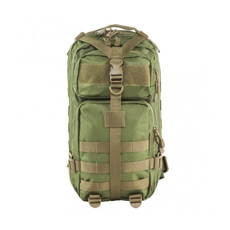 Small Backpack - Green with Tan Trim