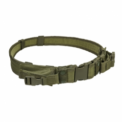 Tactical Belt w/Two Pouches - Green