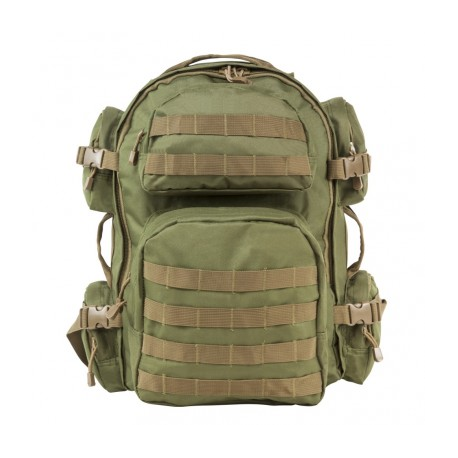 Tactical Backpack - Green with Tan Trim