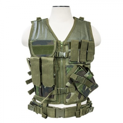 Tactical Vest [2XL+] - Woodland Camo