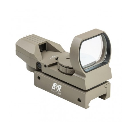 Red & Green Four Reticle Reflex Optic - Tan