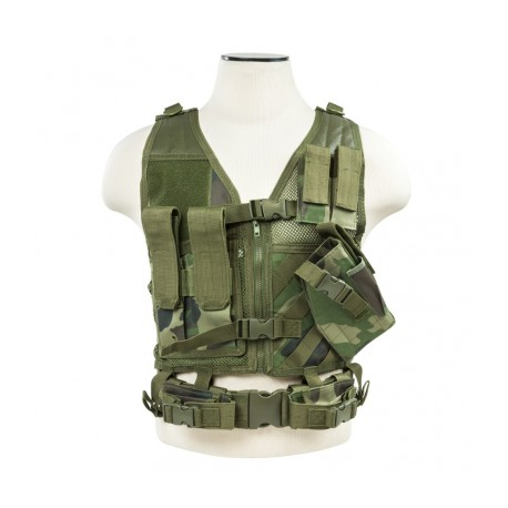 Tactical Vest [XSM-SM] - Woodland Camo