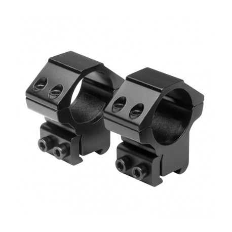 1" X 1.1"H 3/8" Dovetail Rings - Black