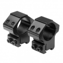 1" X 1.1"H 3/8" Dovetail Rings - Black