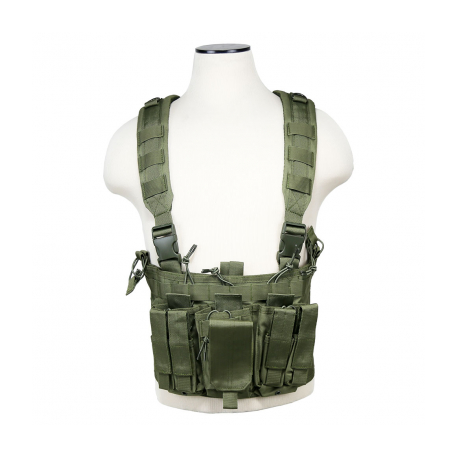 AR & PISTOL MAGS CHEST RIG - GREEN