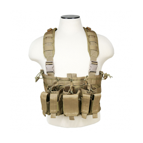 AR & PISTOL MAGS CHEST RIG - TAN