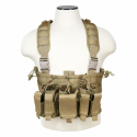 AR & PISTOL MAGS CHEST RIG - TAN