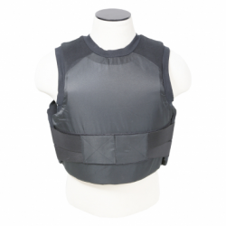 Black Concealed Carrier Vest with two Level IIIA Ballistic panels - XL