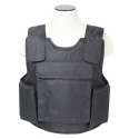 Black Outer Carrier Vest with four Level IIIA Ballistic panels