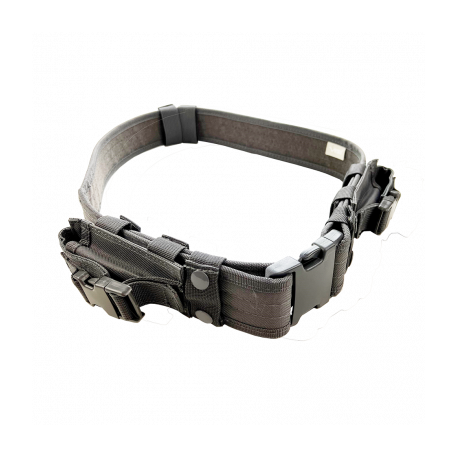 Tactical Belt w/Two Pouches - Urban Gray