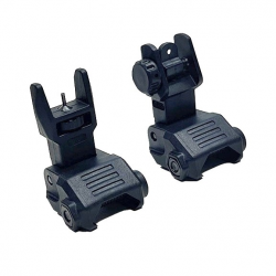 PICATINNY LOW PROFILE FRONT AND REAR SIGHT SET/ BLACK