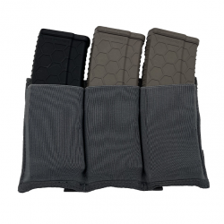 AR TRIPLE MAGAZINE ELASTIC MOLLE POUCH/ URBAN GRAY