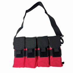 8 each AR15 Mag Carrier and Pouch - Red