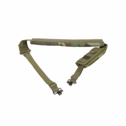 Shot Gun Bandolier Sling w/Sling Swivel Hardware - Woodland Camo