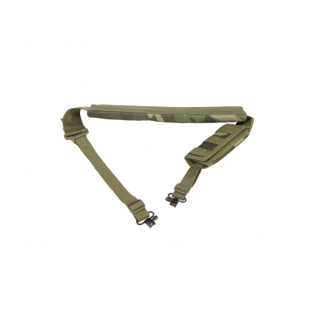 Shot Gun Bandolier Sling w/Sling Swivel Hardware - Woodland Camo