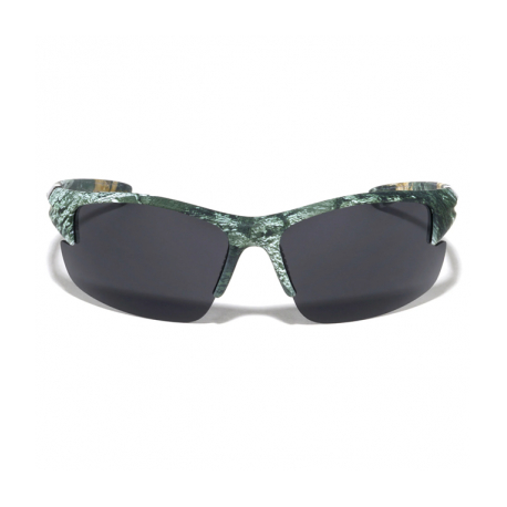 Camouflage Semi Rimless Temple Cutout Sport Sunglasses Sold by Assorted Dozen