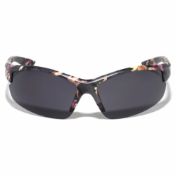 Camouflage Semi Rimless Sport Sunglasses Sold by Assorted Dozen