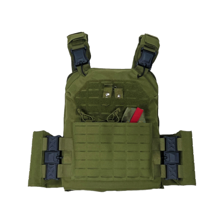 QUICK RELEASE LASER CUT PLATE CARRIER 10x12/GREEN