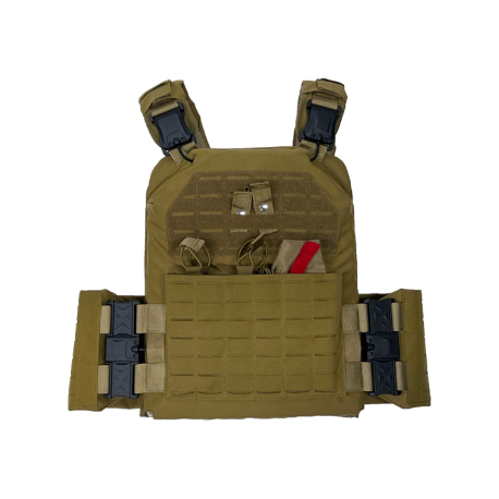 QUICK RELEASE LASER CUT PLATE CARRIER 10x12/TAN