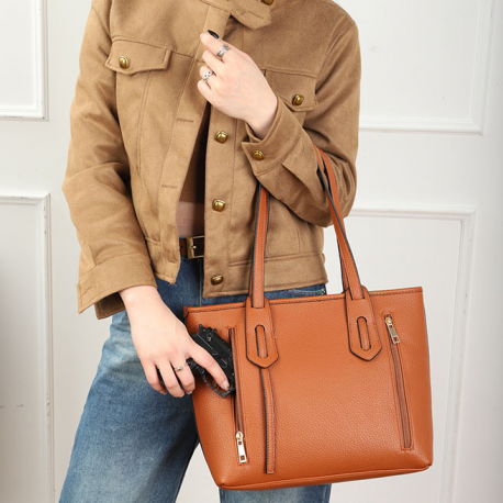 PURSE/PU/BROWN